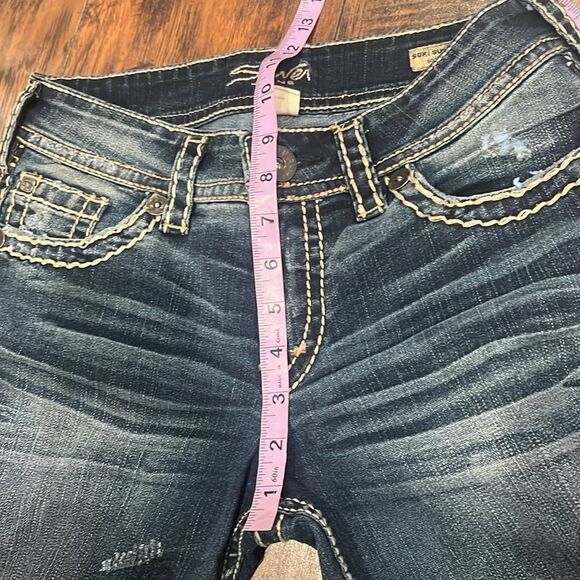 Silver jeans Suki Surplus bootcut jeans size 28/32 chunky  stitch in EUC - Picture 10 of 14
